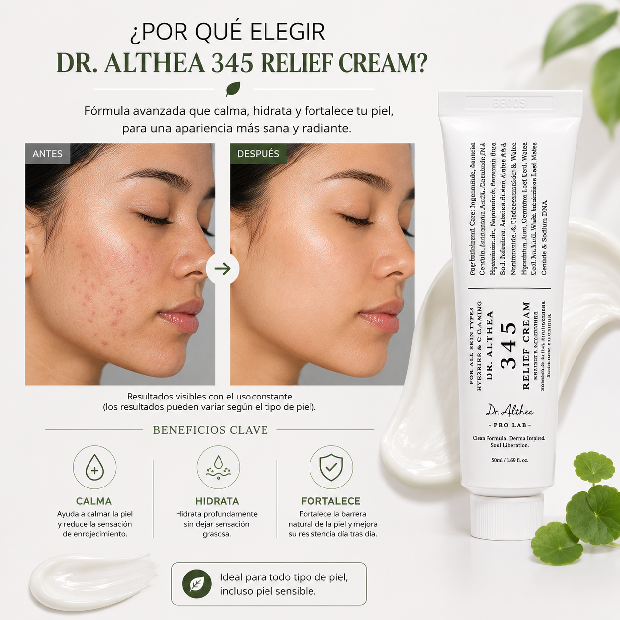 Dr. Althea 345™: Una crema diseñada para el cuidado diario de la piel. Dile adiós a las imperfecciones.