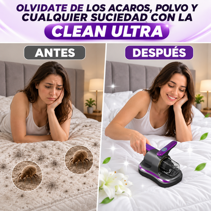 Clean Ultra™: Aspiradora Recargable de Acaros, Polvo y Suciedad 3 en 1